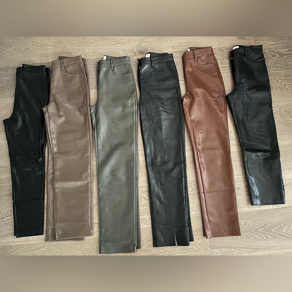 Wilfred Daria Pants Bundle — Size 2 
6 Pairs Faux Leather Aritzia